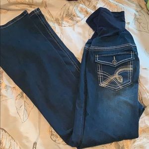 NWOT Maternity Flare  Denim Blue Jeans